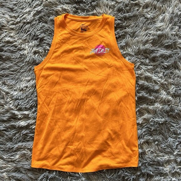 Nike Tops - Nike Pro Tank Top Womens Size Xs Orange Pink Gym Activewear Yoga Workout